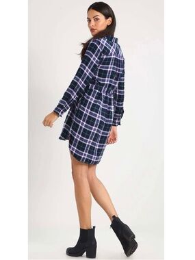 Gap Pendleton Long Sleeve Plaid Shirtdress Medium